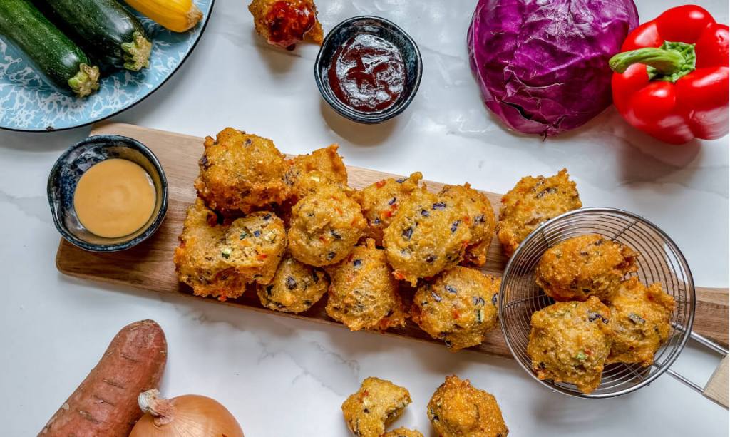 photo of prepared heart-healthy hush puppies recipe.